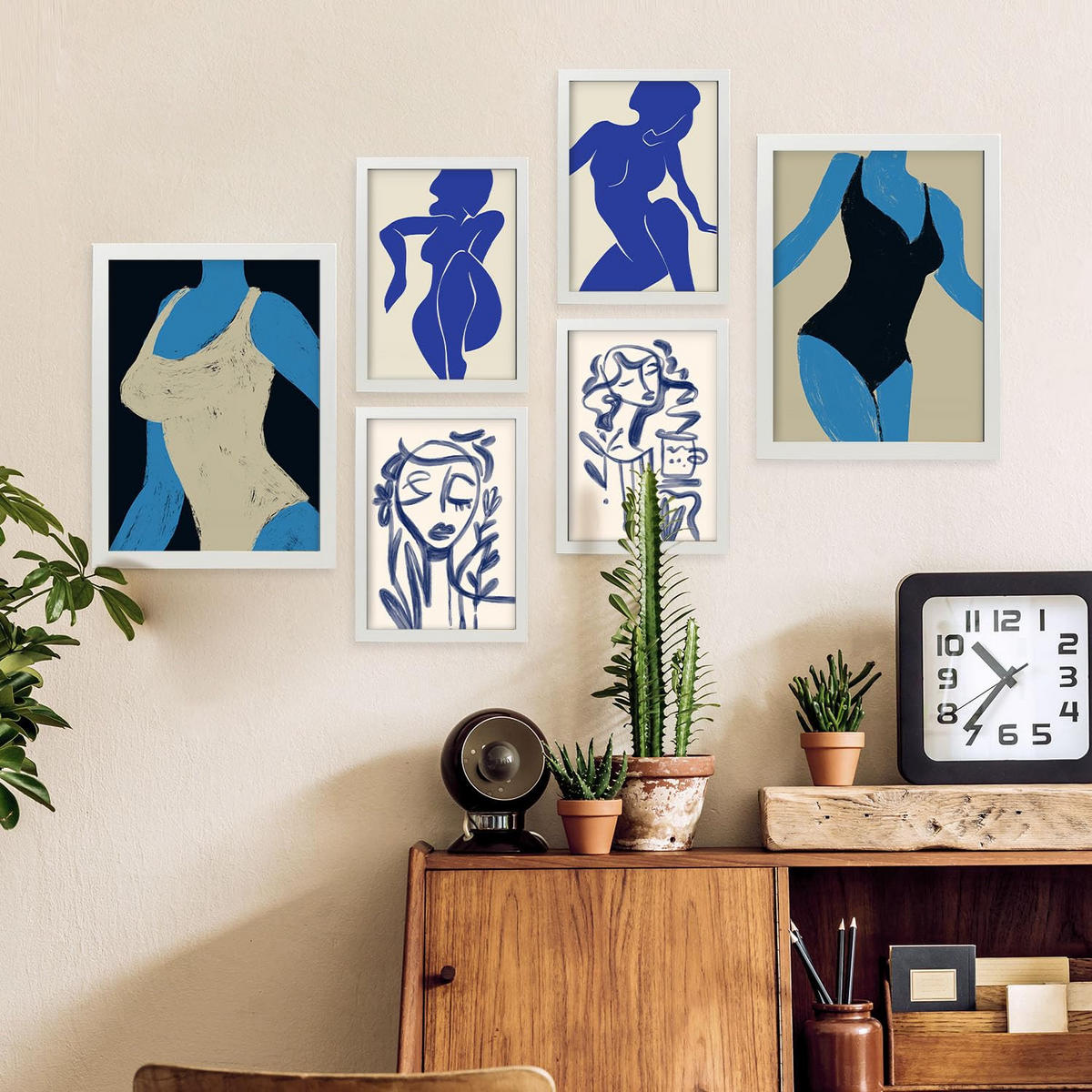 POSTER Set Mit 6 Mettle Body Größe A3 & A4 Weißer Rahmen - Weiß, Papier (29.7/1cm) - Nacnic