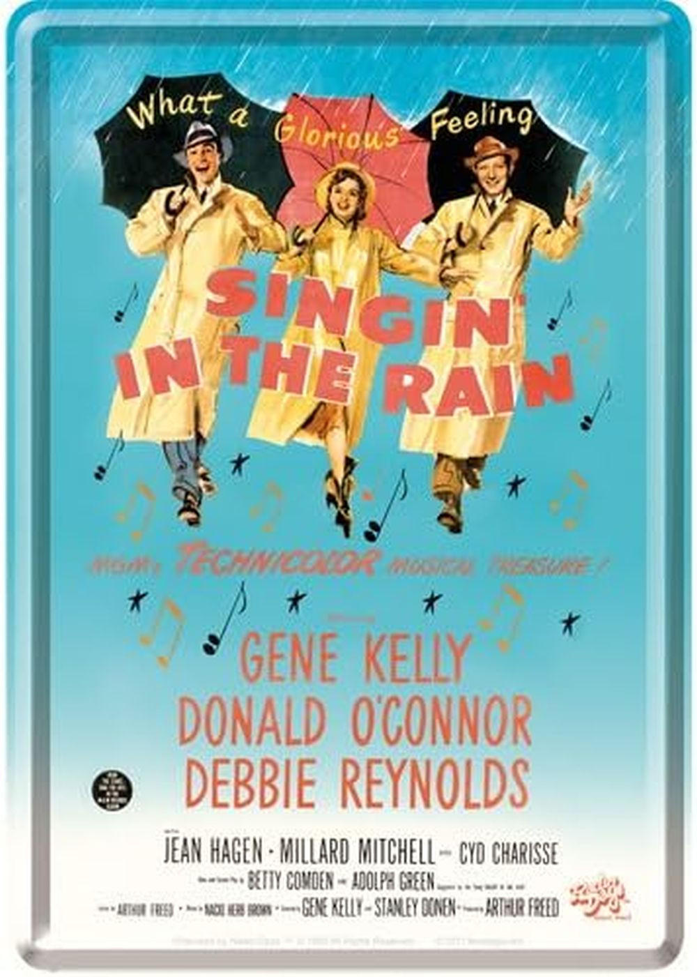 MINIBLECHSCHILD 10/14 cm Word Up Singin in the Rain - Multicolor, Metall (10/14/0.1cm) - Nostalgic-Art