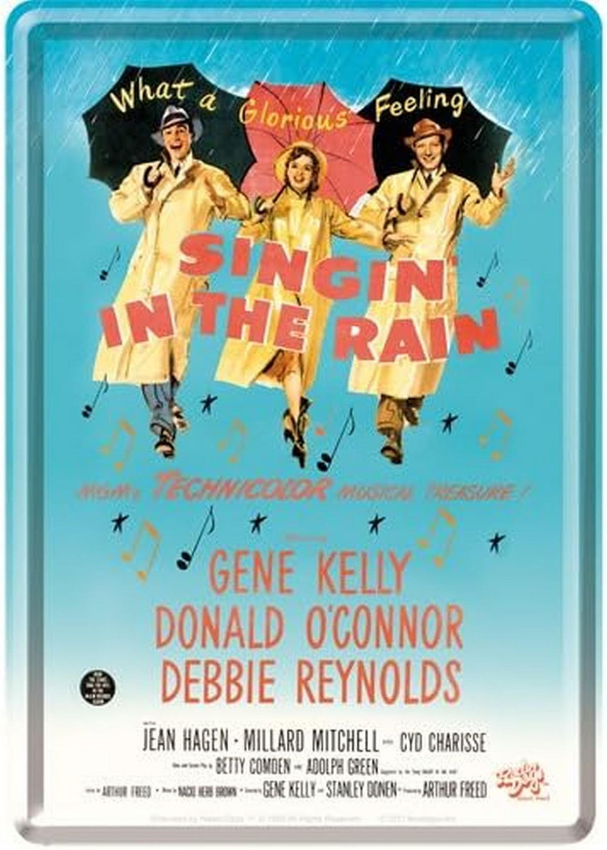 MINIBLECHSCHILD 10/14 cm Word Up Singin in the Rain - Multicolor, Metall (10/14/0.1cm) - Nostalgic-Art