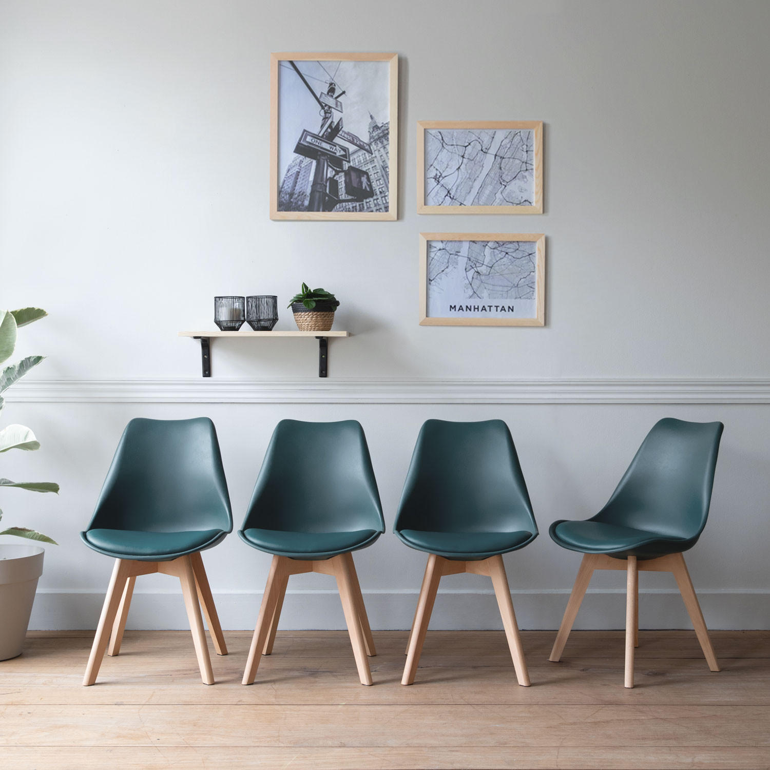 STÜHLE Nora Blau 4er-Set - Blau, Kunststoff (49/81/52cm) - Happy Garden