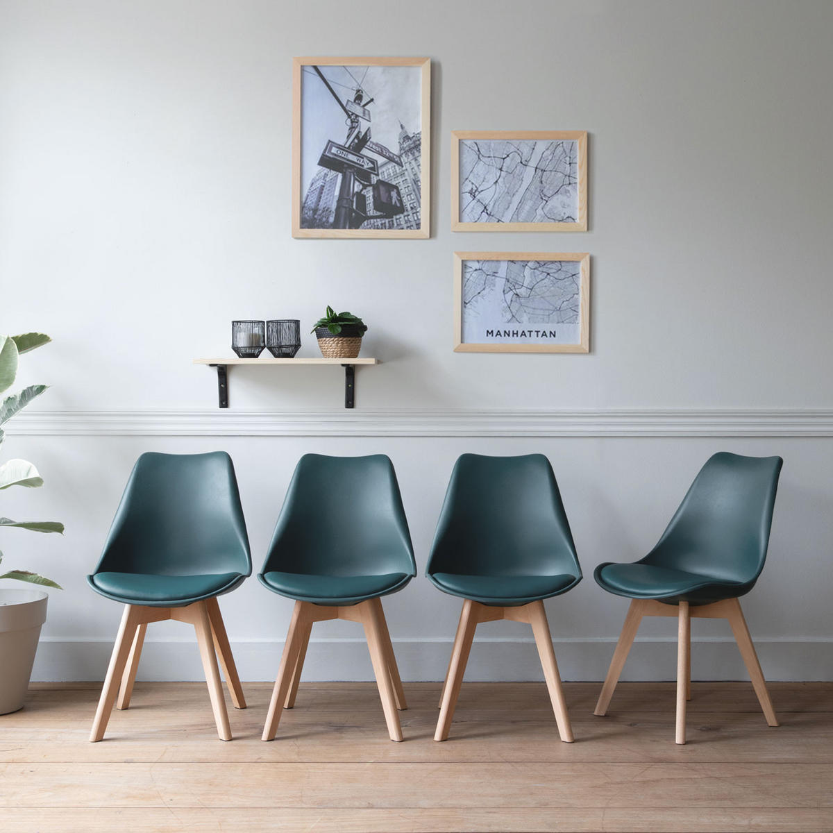 STÜHLE Nora Blau 4er-Set - Blau, Kunststoff (49/81/52cm) - Happy Garden