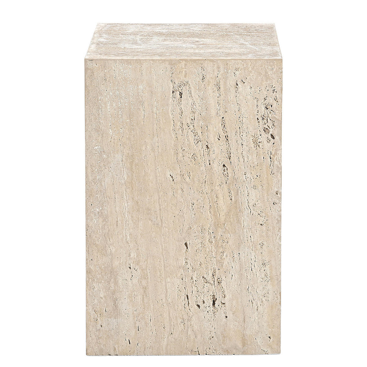 BEISTELLTISCH - Travertin / Beige - Beige, Stein (30/30/48cm) - home24