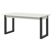 ESSTISCH weiß, grau 150 - 190 cm, Küchentisch ausziehbar - Dunkelgrau/Weiß, Holzwerkstoff/Metall (150/90/76cm) - Inn.Furn