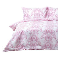 WENDEBETTWÄSCHE Toile-De-Jouy - Rosa, Textil (260/220cm) - Homescapes