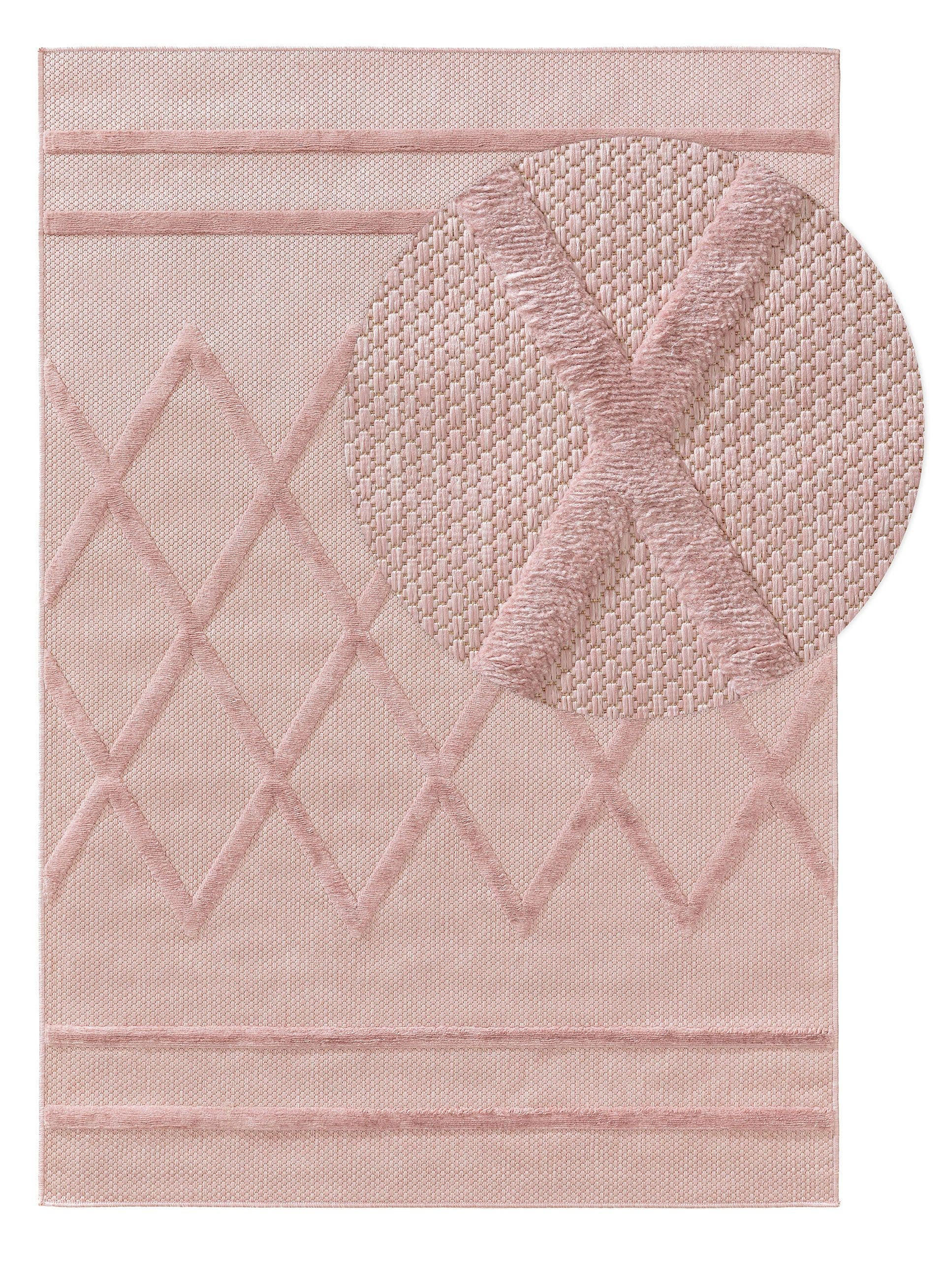 OUTDOORTEPPICH Bonte Rosa 120x170 cm - Rosa, Textil (120/170cm) - benuta Nest