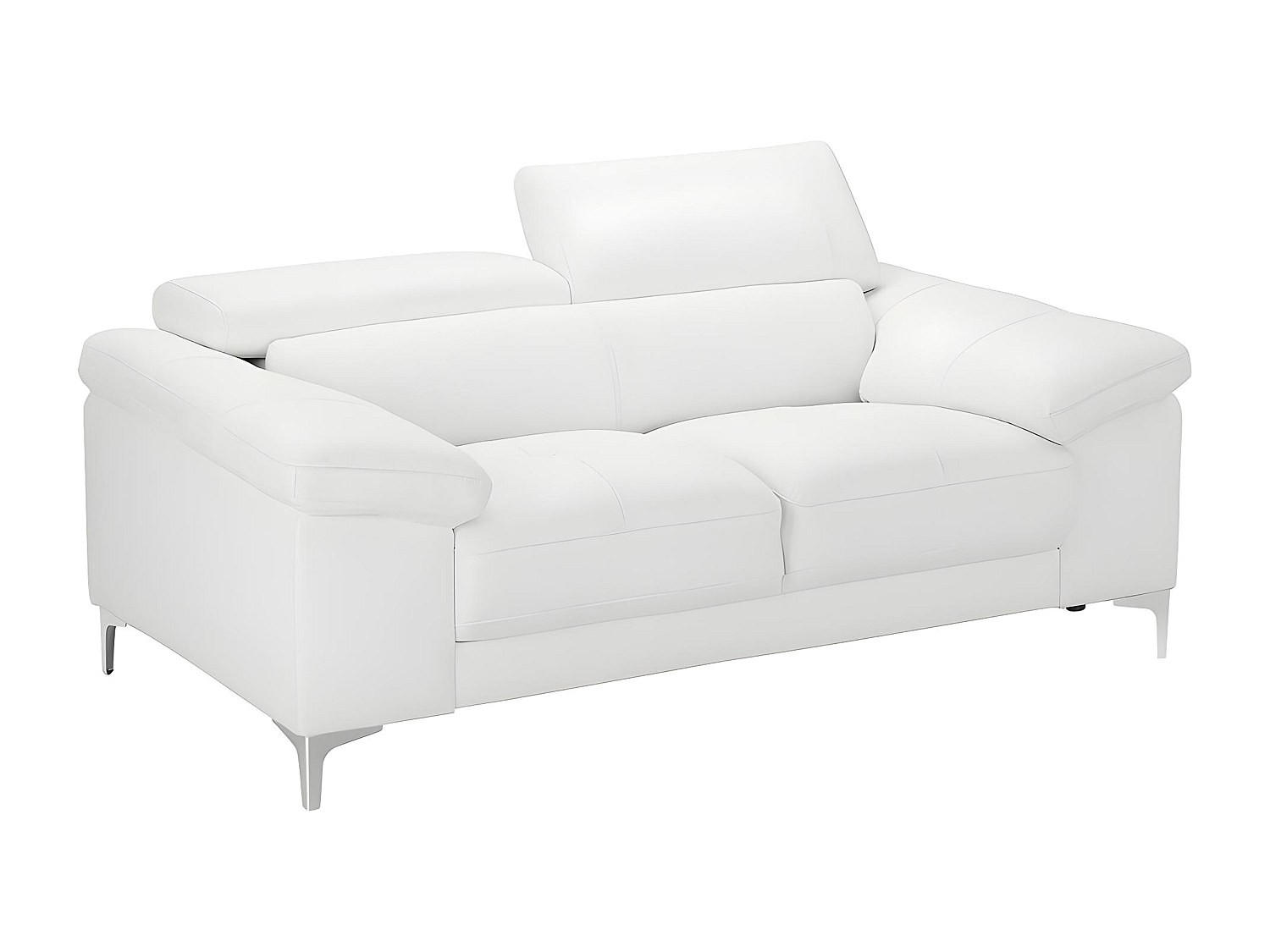 LEDERSOFA 2-Sitzer - Weiß - SOLANGE - Weiß, Leder (176/73/103cm) - Vente-Unique