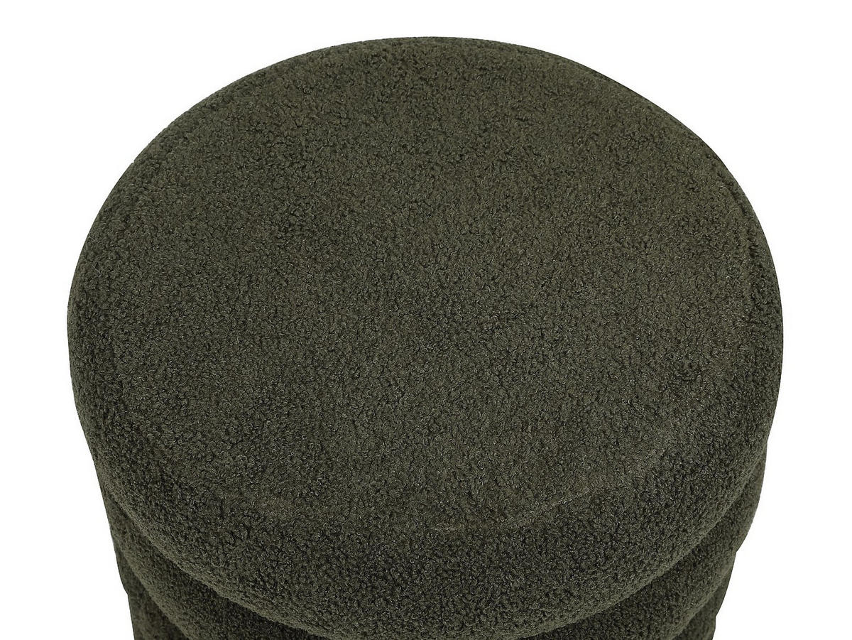 SITZHOCKER - 1 Person - Stoff - Tannengrün - ECAMBI - Waldgrün, Textil (40/45/40cm) - Vente-Unique