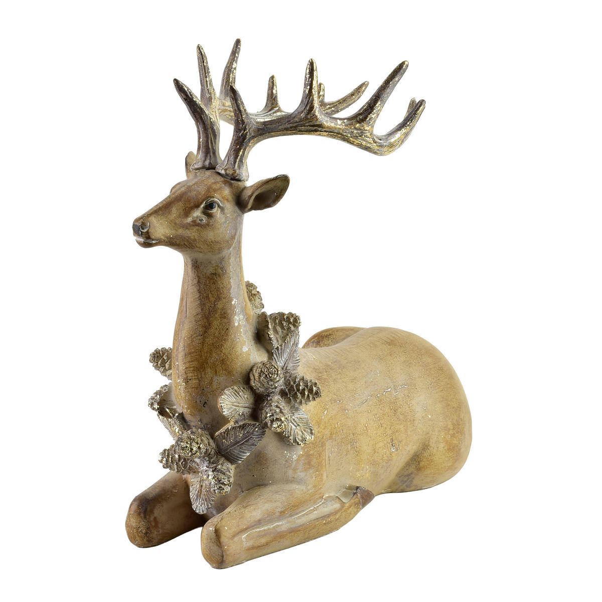 DEKOFIGUR Santa Lila Braun 30,5x15,5x28,5 cm Kunststoff - Braun, Kunststoff (15.5/28.5/30.5cm) - Mondex