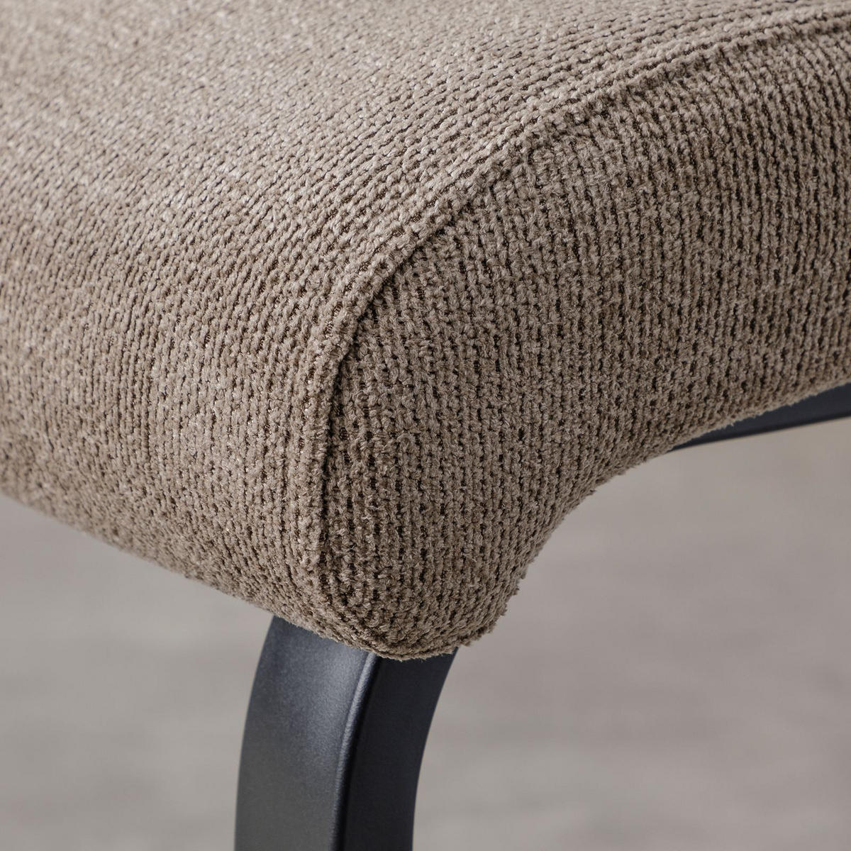 ESSZIMMERBANK VILAS - Hellbraun, Textil/Metall (135/87/56cm) - IDIMEX