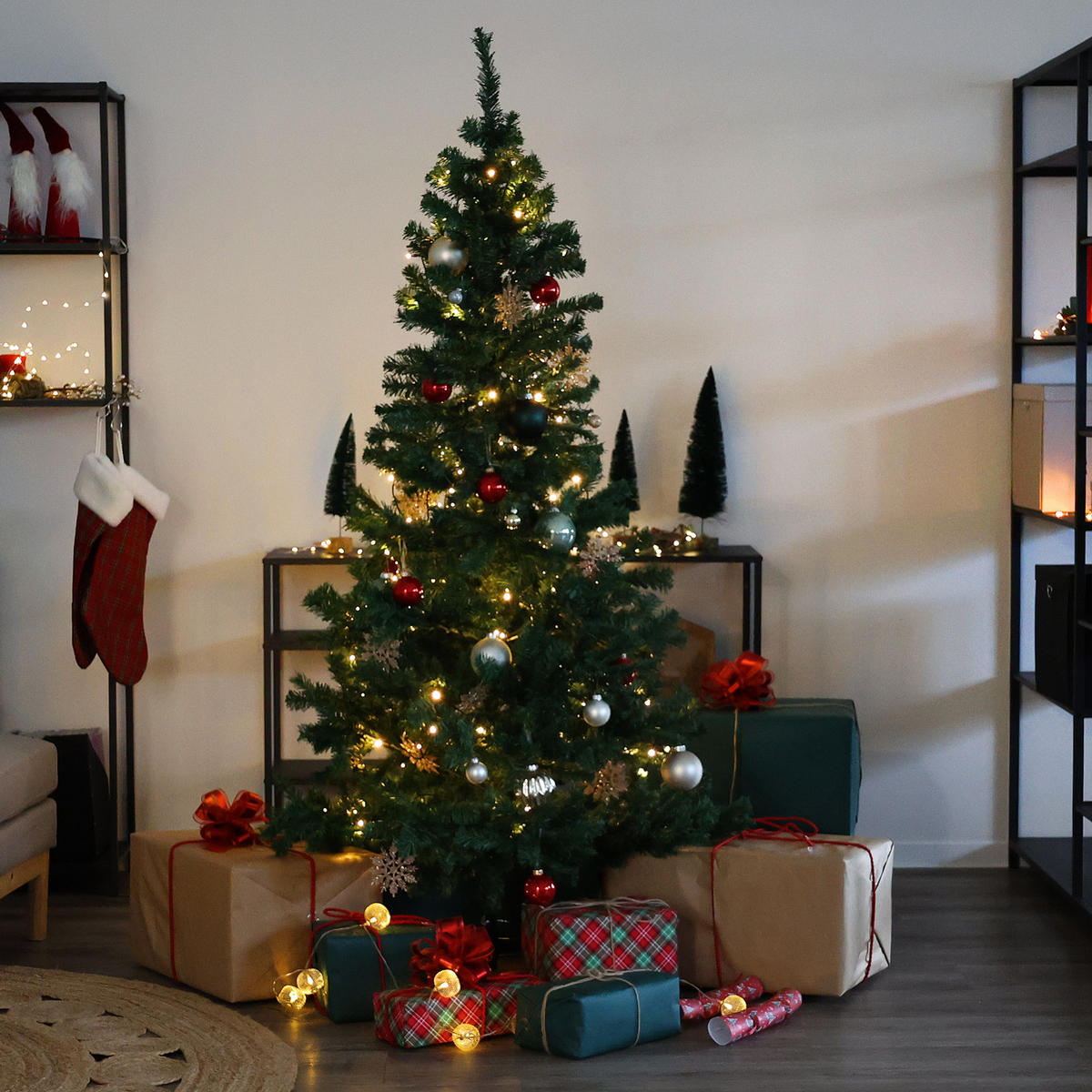 WEIHNACHTSBAUM künstlich - Grün, Kunststoff (90/210cm) - SVITA