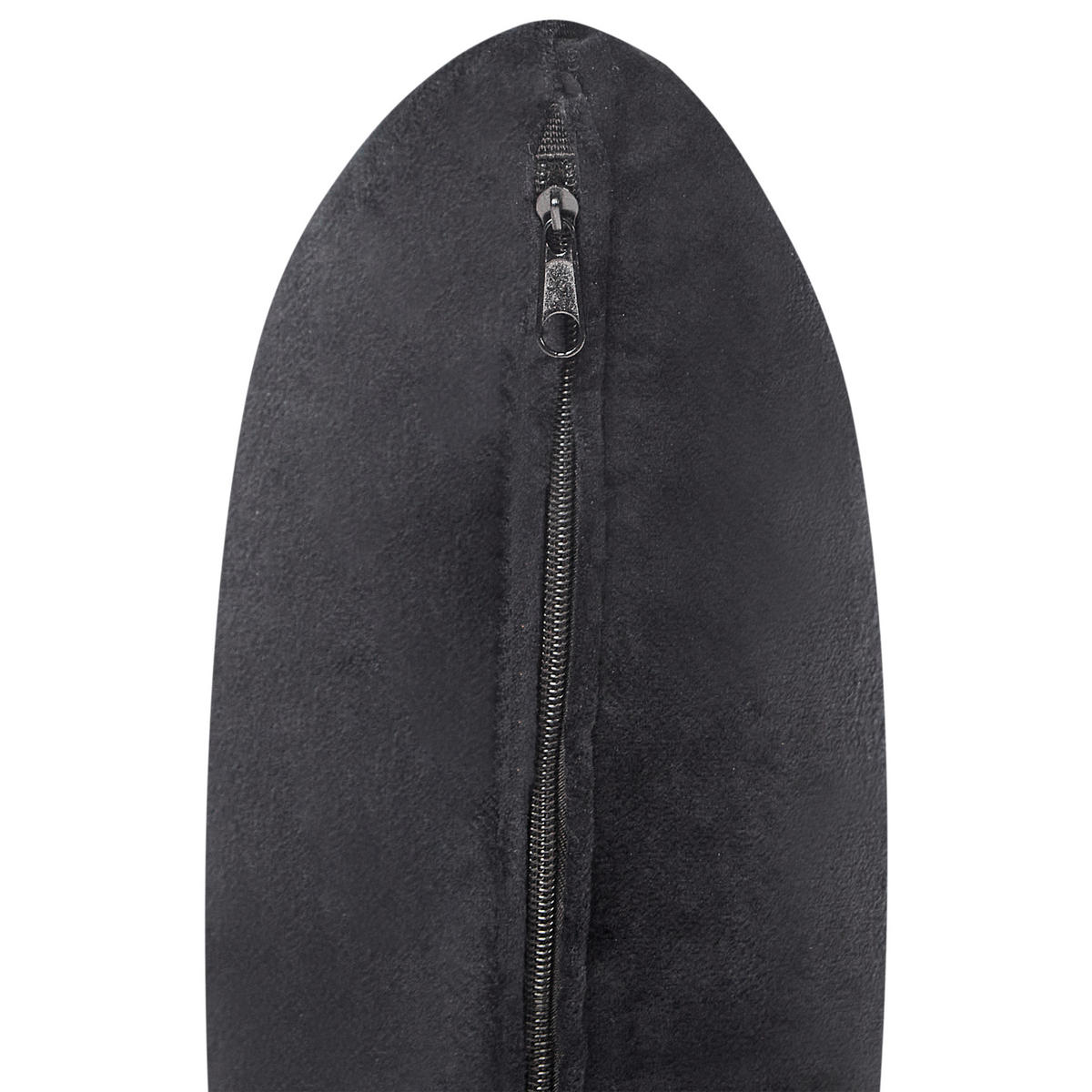 ČALOUNĚNÉ LEHÁTKO CHAISE LONGUE PRAVOSTRANNÉ Sametová látka Černé s polštářem Lattes II - černá/hnědá, textil (192/81/59cm) - Beliani