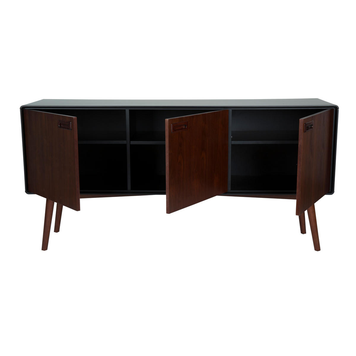 SIDEBOARD Juju Hoch Dunkelbraun - Multicolor, Holzwerkstoff (150/73/398cm) - Dutchbone