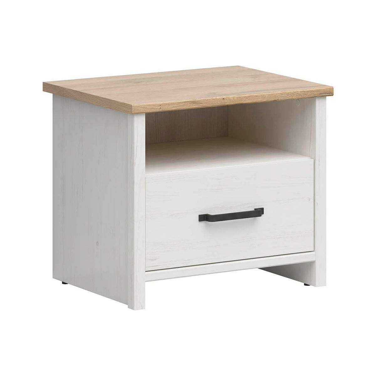 NOČNÝ STOLÍK Aksel Biela - biela, kompozitné drevo (55/47.5/42.5cm) - Petits-meubles