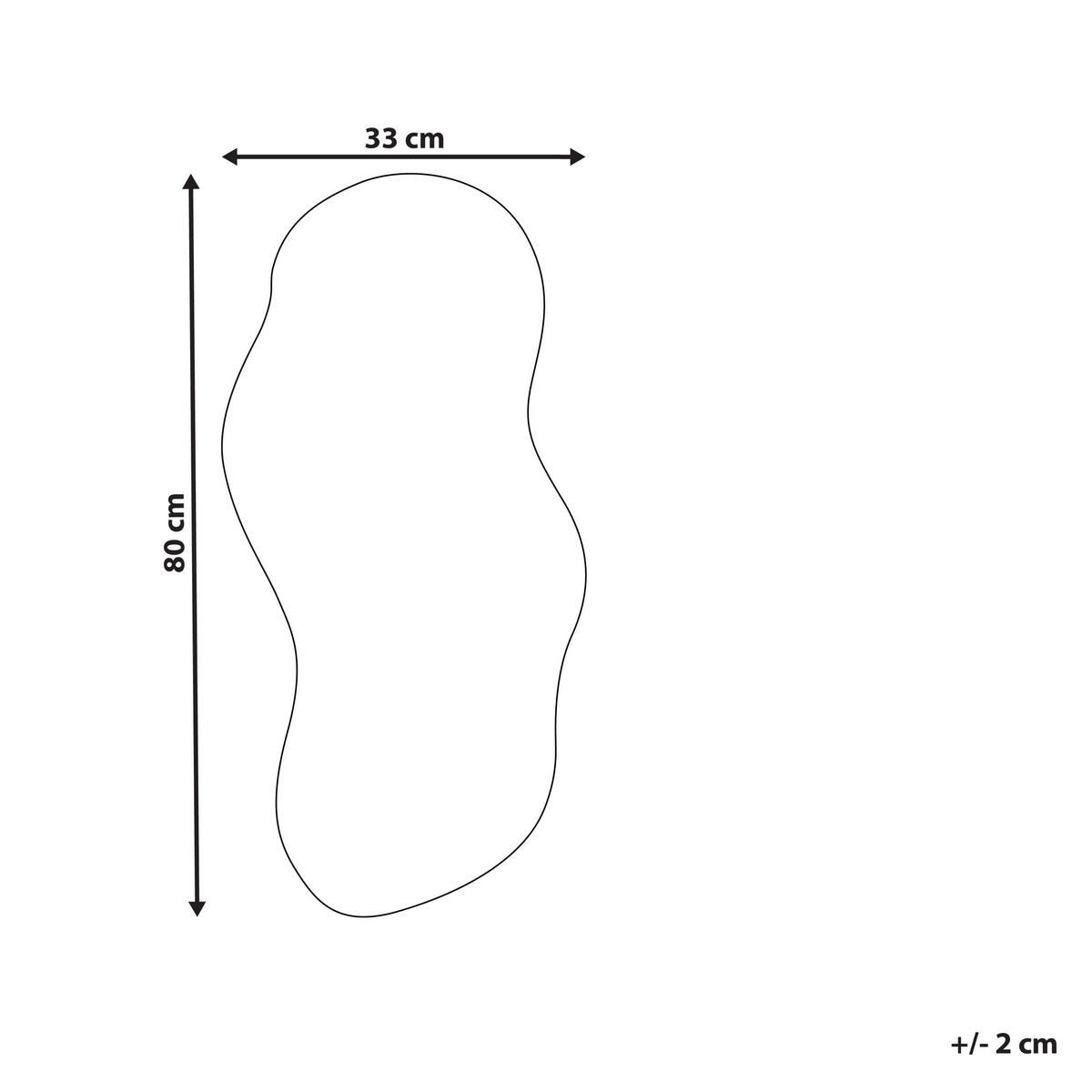 WANDSPIEGEL Silber 33/80 cm Auxerre - Silberfarben, Glas (33/80/33cm) - Beliani