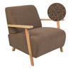 SESSEL Bouclé Braun Lesja - Hellbraun/Braun, Textil (77/79/90cm) - Beliani