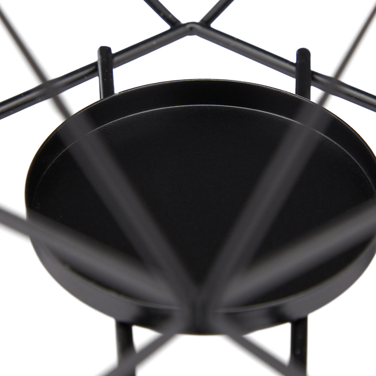 2xTEELICHTHALTER - Schwarz, Glas/Metall (10cm) - Relaxdays