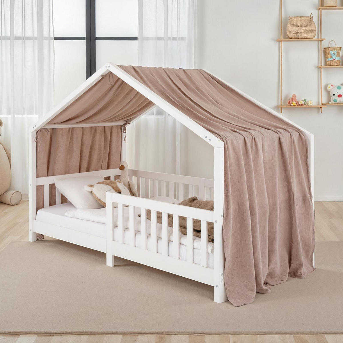 HAUSBETT- HIMMEL LIAN - Taupe, Textil - IDIMEX