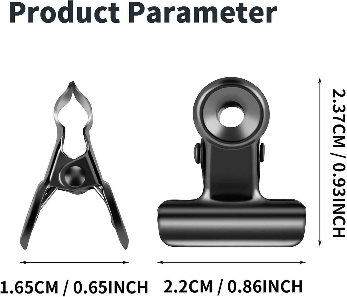 FEDERKLEMMEN – geeignet für Zuhause und Büro, 20er-Packung, schwarz, 22 mm - Schwarz, Metall (1/2.2/2.3cm) - DCA