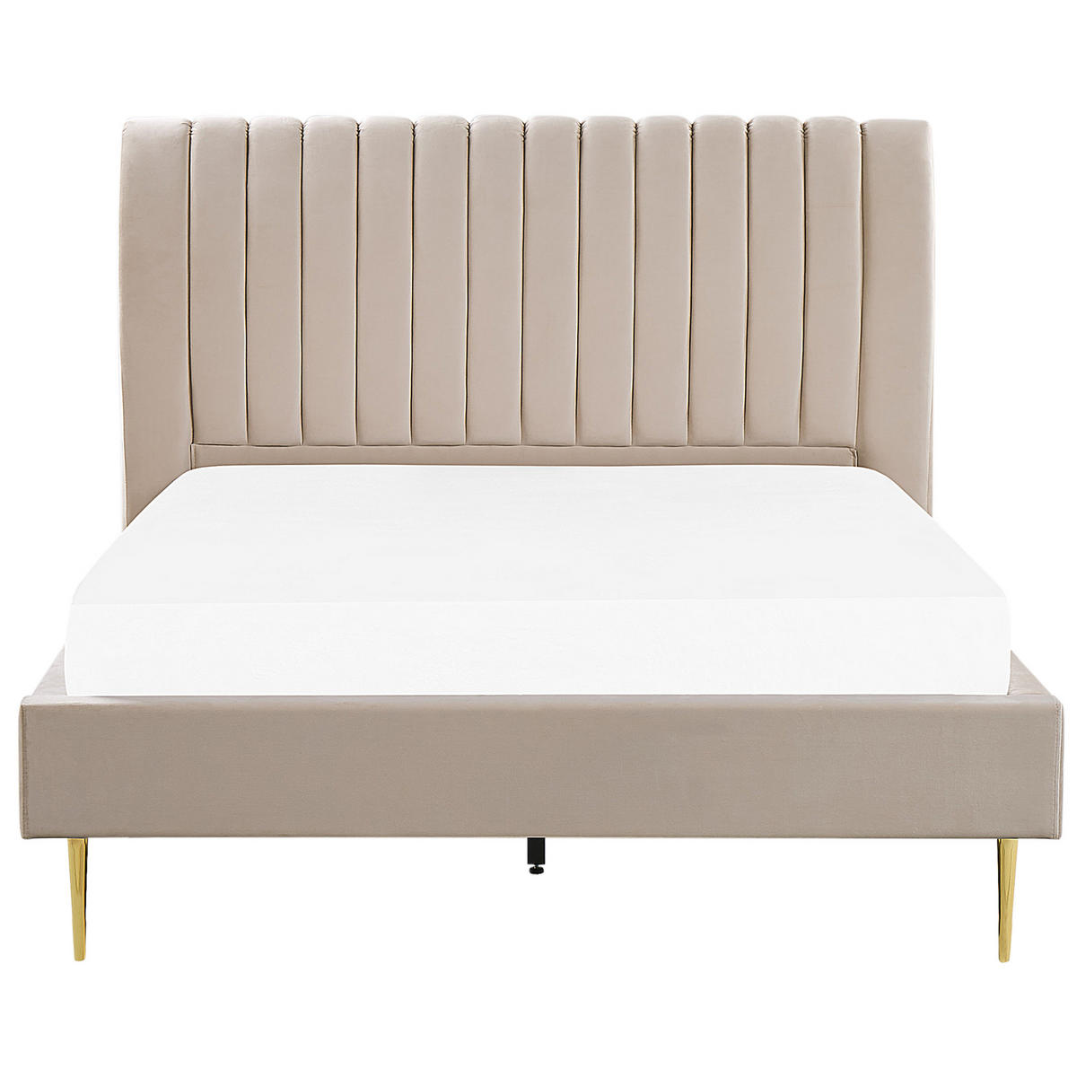 POLSTERBETT 140/200cm Sandbeige Marville - Beige, Textil (140/200cm) - Beliani