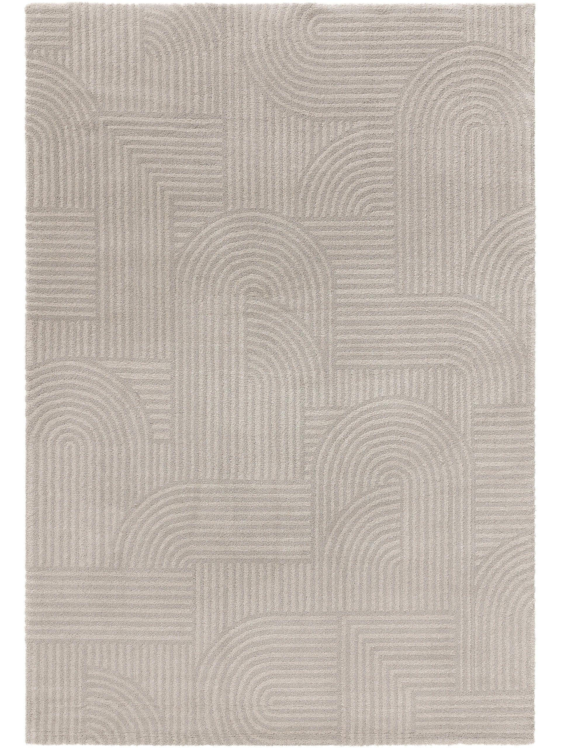 TEPPICH Tacoma Hellgrau 120x170 cm - Hellgrau, Textil (120/170cm) - benuta Nest