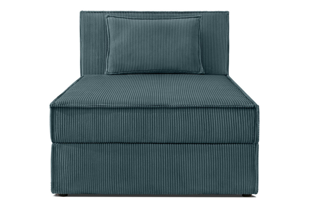 BOXSPRINGBETT ROTI Einzelbett, blau - Blau/Schwarz, Holz/Holzwerkstoff (90/200cm) - KONSIMO®