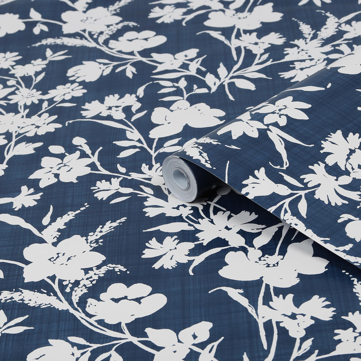 VLIESTAPETE Rye Midnight Seaspray Blau| Dunkelblau Weiß | Blumen | 10mx52cm - Blau, Papier/Kunststoff (1000/1000cm) - Graham & Brown