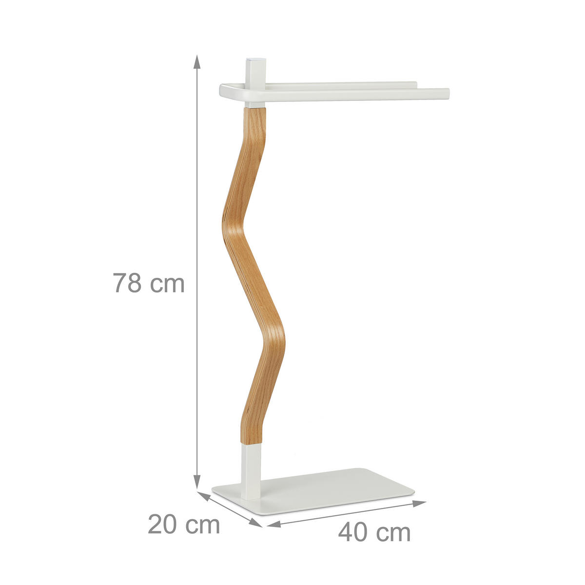 HANDTUCHSTÄNDER - Multicolor, Holzwerkstoff/Metall (40/78/20cm) - Relaxdays