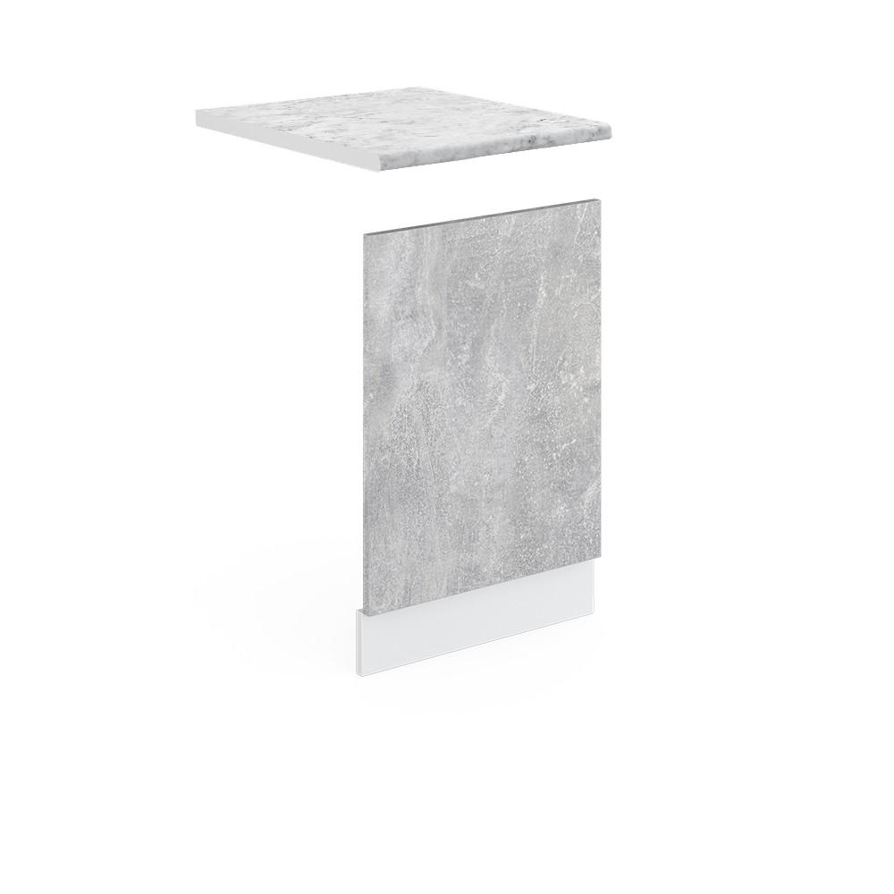 FRONTBLENDE R-Line Beton 45 cm, AP Marmor - Schieferfarben/Hellgrau, Holzwerkstoff (45/57.2/1.6cm) - Vicco