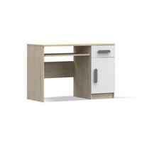 KINDERSCHREIBTISCH INGE 08 110/75/50 cm Weiß+Sonoma/Grau - Weiß/Grau, Holzwerkstoff (110/75/50cm) - Deine Möbel 24