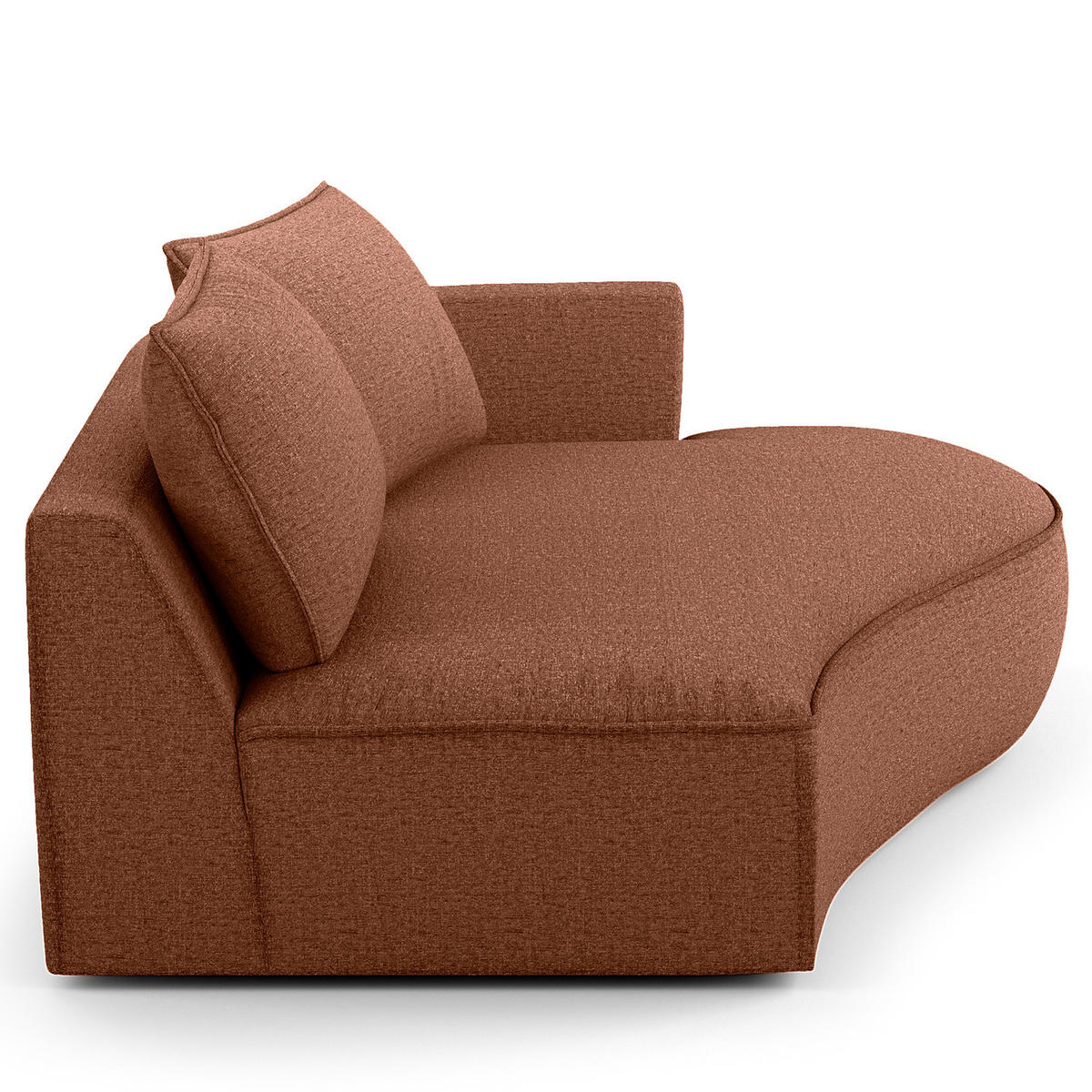 OTTOMANE - modular - Beige/Schwarz, Kunststoff/Textil (196/82/146cm) - home24