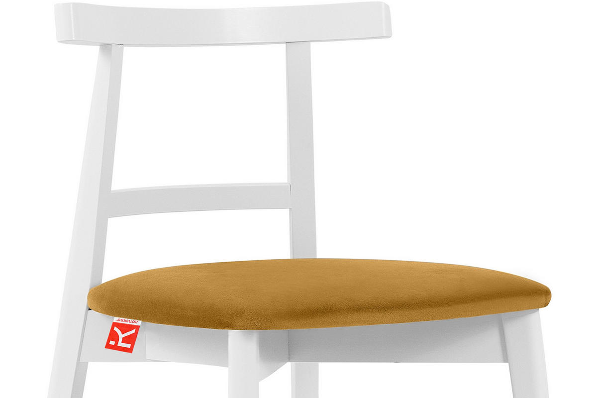 ESSTISCHSTÜHLE LILIO 2 St Vintage, Gelb / weiß - Gelb/Weiß, Holz/Textil (47/76/45cm) - KONSIMO®