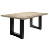 ESSZIMMERTISCH Eila 8 140 x 90 x 75 Esstisch Schwarzstahl/Eiche Sägerau - Sonoma Eiche, Holz (140/90/75cm) - 58aufmkessel