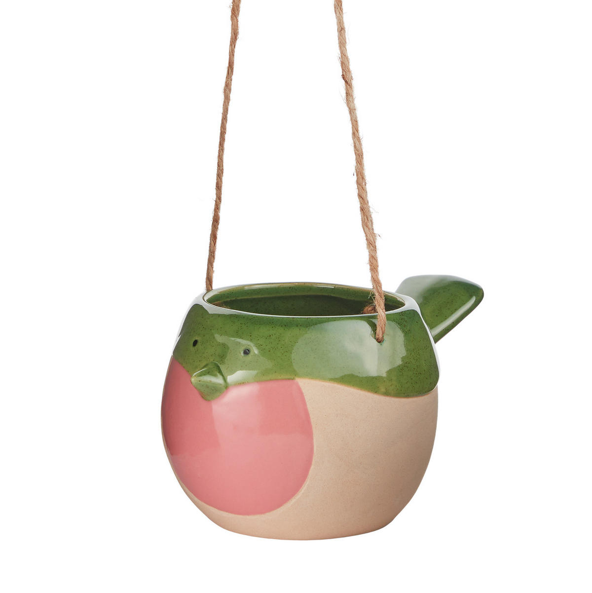 BLUMENTOPF Birdie zum Hängen - Grün, Keramik (10cm) - Butlers