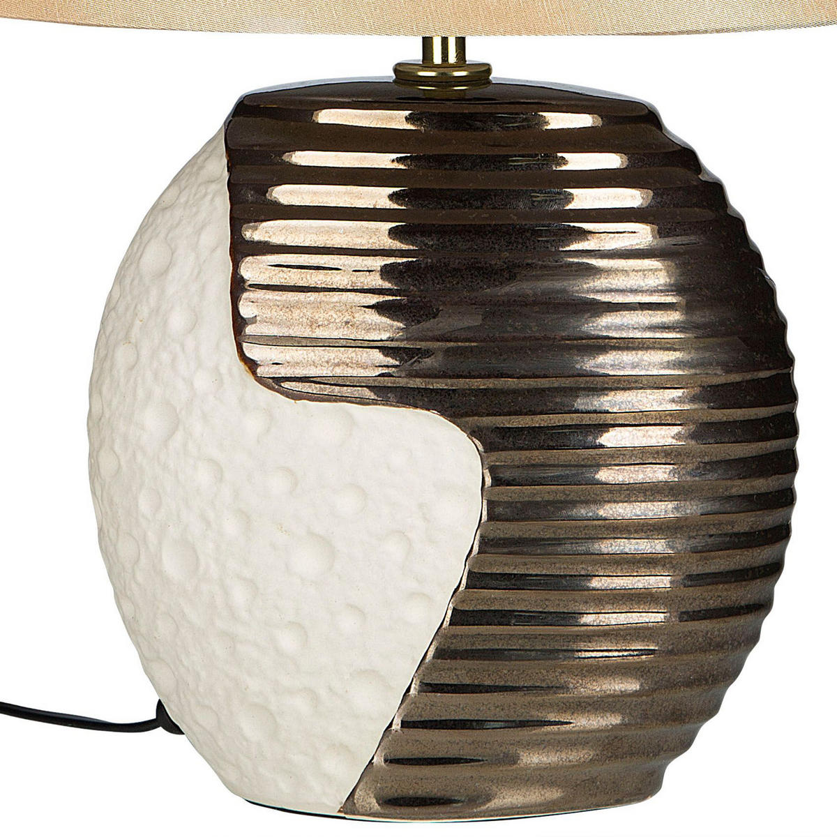 TISCHLAMPE Esla 30/30/41 cm - Messingfarben, Keramik (30/30/41cm) - Beliani