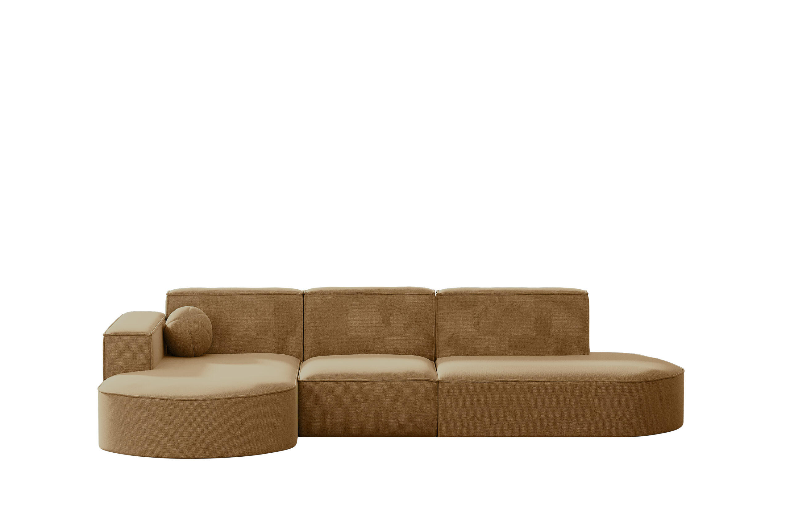 GARTENECKSOFA L-Form Garten Modena L Patio Capucino Links - Cappuccino, Holz/Textil (165/78/296cm) - Kaiser Möbel