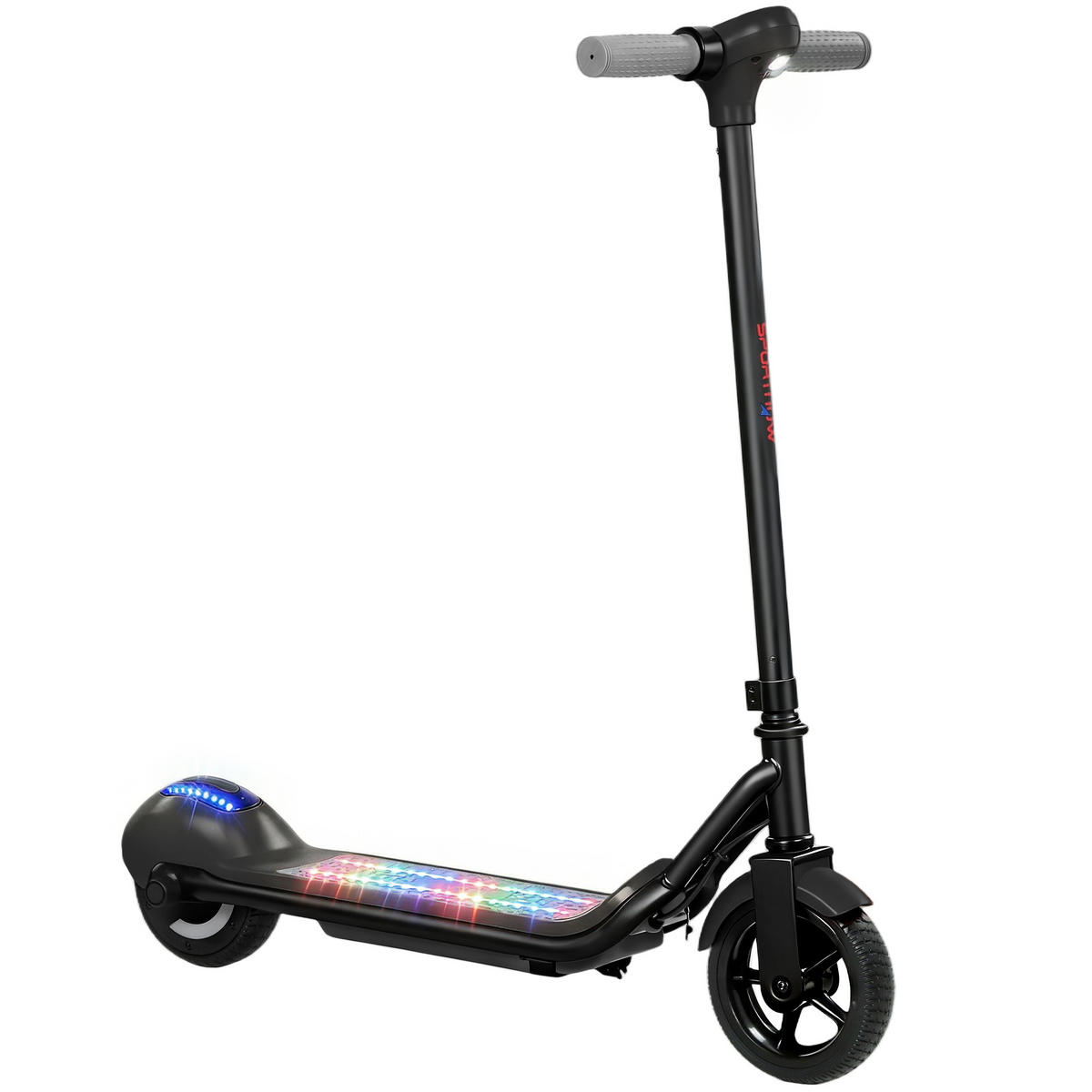 KINDERSCOOTER DE-16992 LED-Display & RGB-Licht Schwarz - Schwarz, Metall (80/34/89cm) - ComfortXL