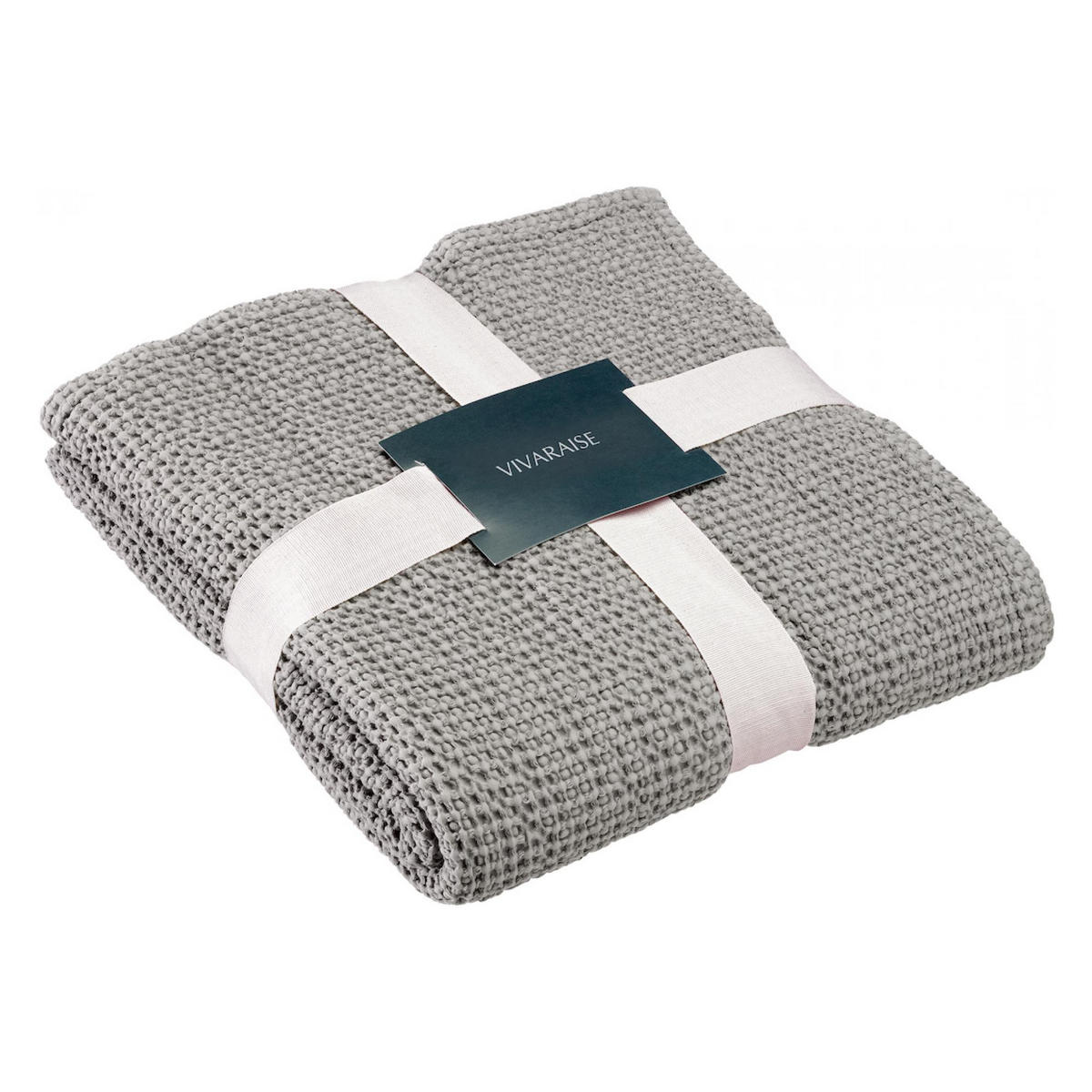 RECYCELTE DECKE Maia weiß 260 x 260 cm - Weiß, Textil (260/260cm) - Vivaraise