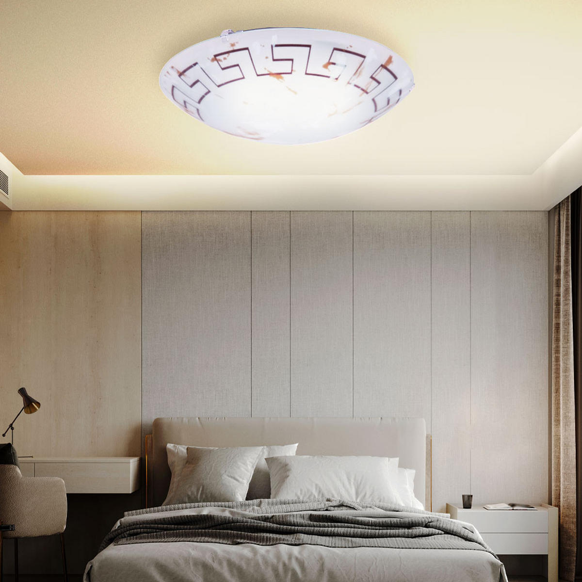 LED DECKENLEUCHTE Twister Weiß - Weiß, Glas (39.5/39.5/10cm)