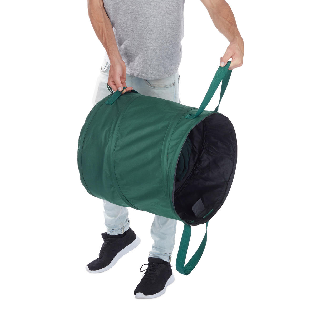 3XLAUBACK - Dunkelgrün, Kunststoff/Textil (40/48/40cm) - Relaxdays