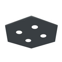 DECKENLEUCHTE - Anthrazit, Metall (55/65/4cm) - Lumicom