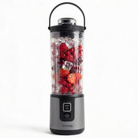 TRAGBARER kabelloser Mini-Mixer MOOTH9 in Dunkelgrau - Dunkelgrau, Metall (8.2/26.6/9.2cm) - HKoenig