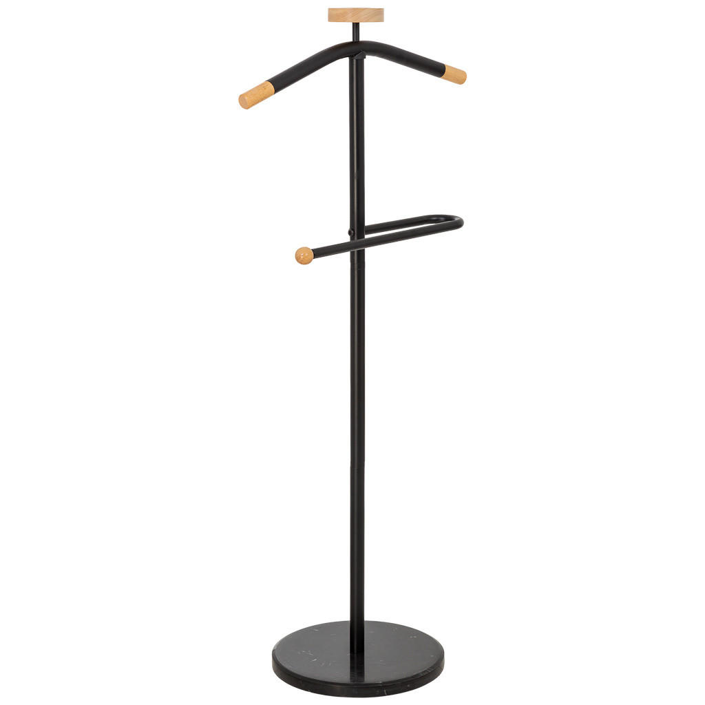 GARDEROBENSTÄNDER aus metall und holz - Schwarz, Metall (30/120/30cm) - Wanderlust