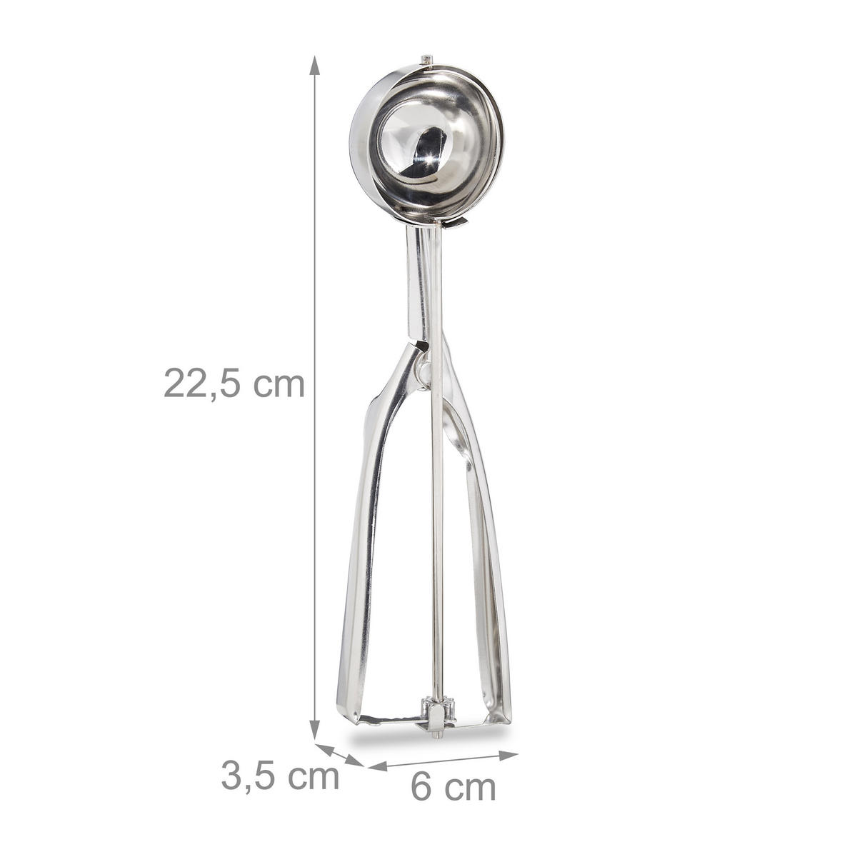 EISPORTIONIERER - Silberfarben, Metall (6/22.5/3.5cm) - Relaxdays