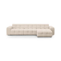 ECKSOFA rechts Kendal aus strukturiertem Stoff beige 5 Sitzplätze - Beige, Textil (173/357cm) - Micadoni