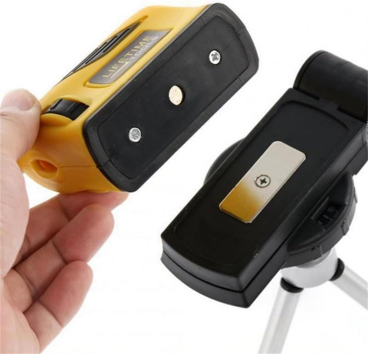 NIVELLIERGERÄT – mit Stativ – mit automatischer Selbstnivellierung, Strichlinien-Anzeige und 360-Grad-Rotation (Gelb) - Gelb, Kunststoff (8.5/4/6cm) - DCA