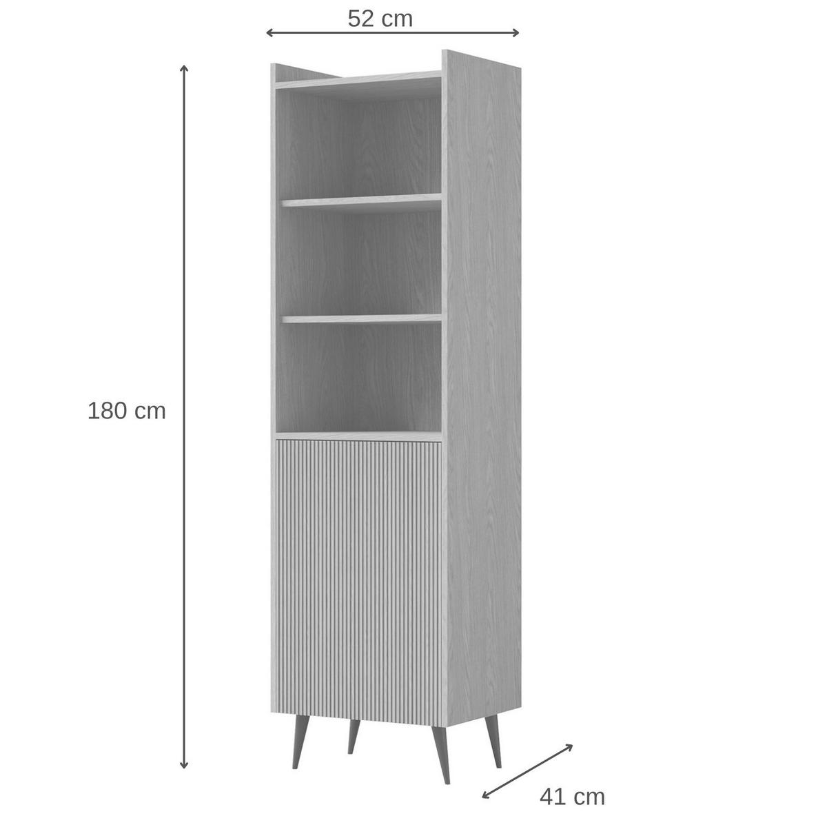WOHNWAND Amfali 4-teilig –Lowboard, Kommode, Regal und Couchtisch, Push-to-open, Walnussfarben - Walnussfarben/Schwarz, Holzwerkstoff/Metall (150/180/41cm) - Beautysofa
