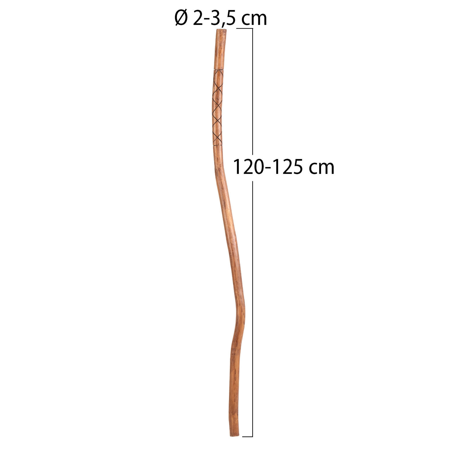 DEKO-WANDERSTOCK Walk 120 cm, Teak Massivholz naturfarben - Naturfarben, Holz (4/120/4cm) - CREEDWOOD