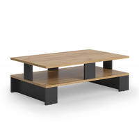 COUCHTISCH Belina Goldkraft Eiche/Anthrazit 80 x 50 cm mit zwei Ebenen - Anthrazit/Eiche Wotan, Holzwerkstoff (50/80/28cm) - Vicco