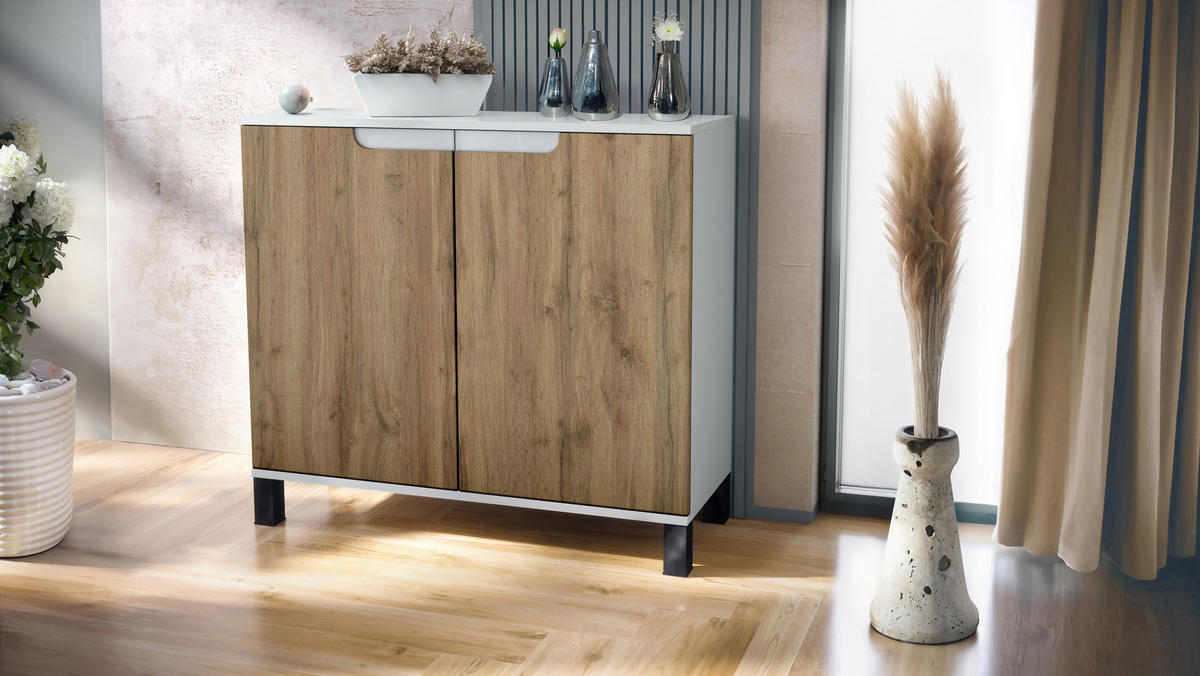 KOMMODE Sylt Eiche Wotan - Eiche Wotan, Holzwerkstoff (92.5/84.5/35cm) - Vladon