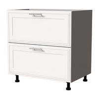 SCHUBLADENUNTERSCHRANK Salo D2/80 Grau / Weiß Matt 80 / 50 / 82cm - Blum Teilauszug - Weiß/Grau, Holz/Holzwerkstoff (80/82/50cm) - Feldmann-Wohnen